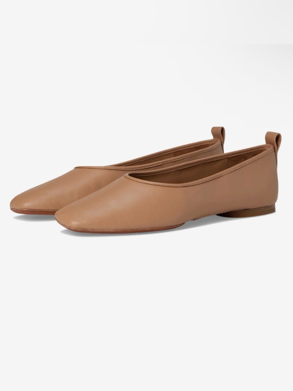 VINCE Vivian Slip In’s Ons Women's LEATHER Tan Ballet Flats NEW 40.5 9.5